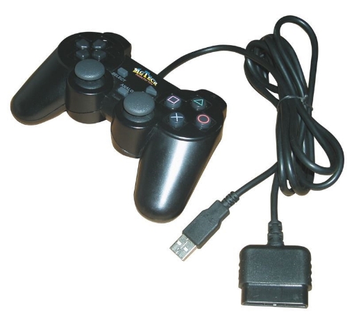 תמונה של גיים-פאד" גויסטיק  למחשב -PC GAMEPAD USB2.0 רוטט בעיצוב Plastation2 במלאי