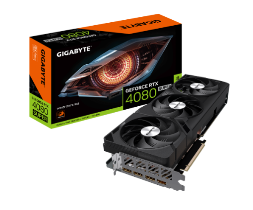 תמונה של כרטיס מסך Gigabyte GeForce RTX 4080 SUPER WINDFORCE 16GB