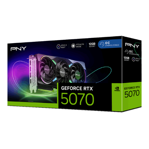 תמונה של כרטיס מסך GeForce RTX™ 5070 12GB ARGB EPIC-X RGB™ Overclocked Triple Fan GPU