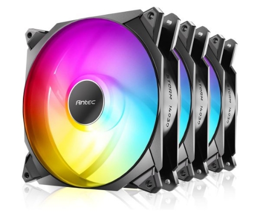 תמונה של מאווררים למארז Antec Storm T3 140mm Black ARGB 3 Fan Pack
