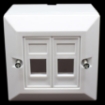 תמונה של קופסאת פלסטיק לשני מחברים RJ-45 Plastic box Cat5
