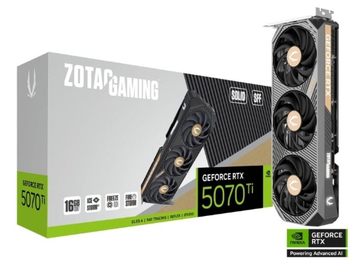 תמונה של כרטיס מסך ZOTAC GAMING GeForce RTX 5070 Ti SOLID SFF