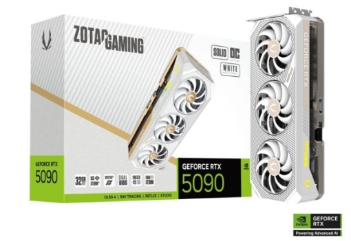 תמונה של ZOTAC GAMING GeForce RTX 5090 SOLID OC White Edition